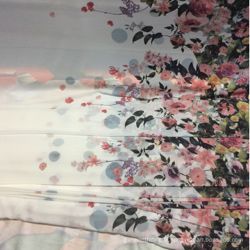 Nouveau mode fleur Design imprimé tissu de vêtement robe en mousseline de soie